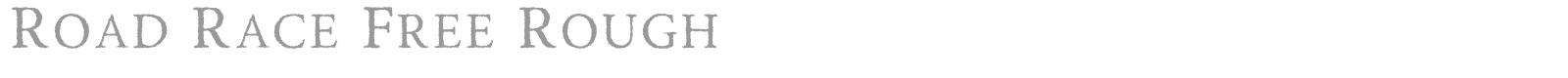 Road Race font preview